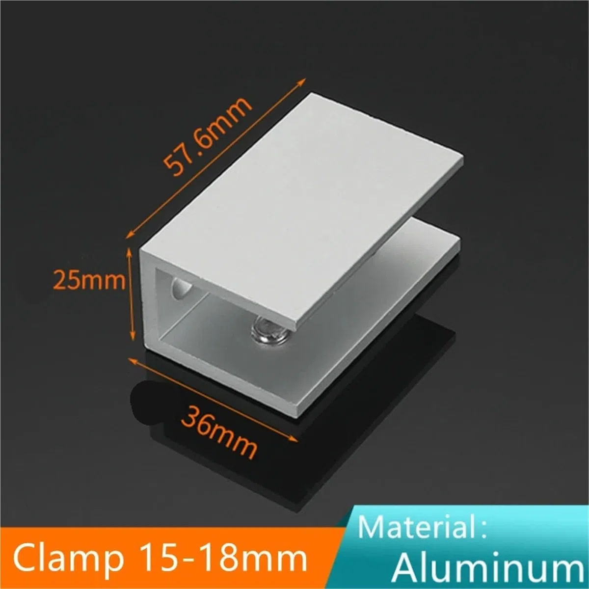 Morsetto per Vetro Balaustra Morsetto for Vetro Quadrato for staffe placcate da 15-18 mm Hardware for mobili con Staffa angolare for mensola in Vetro da Bagno