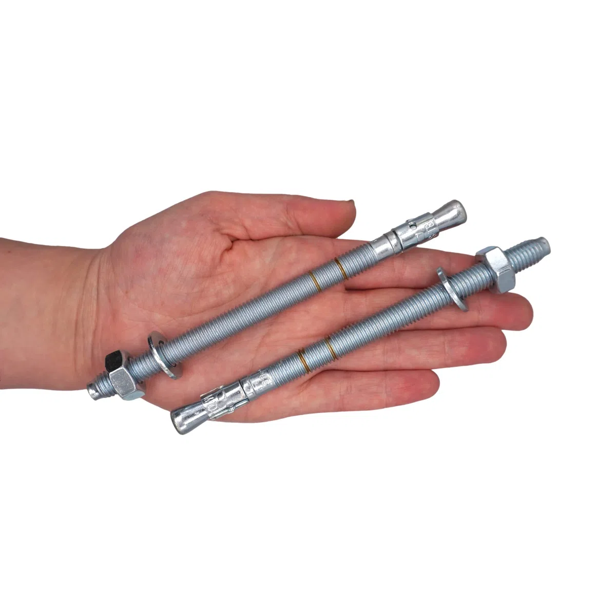 Marcopol Confezione da 4 tasselli a cuneo M10 x 150 mm, tasselli in metallo, bullone passante, fissaggio in muratura, ancoraggio di espansione per calcestruzzo (4, M10 x 150 mm)