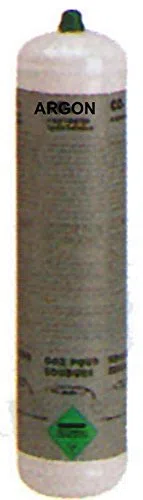 BOMBOLA GAS ARGON 1Lit NON RICARICABILE ATTACCO M10X1Rh PER FILO CONTINUO OXYTURBO OTTIMO SALDATRICE