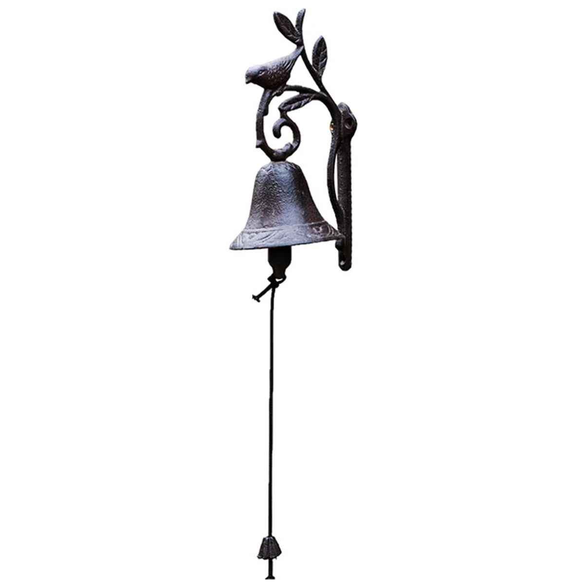 DEJIN Campanello A Vento Vintage in Ghisa A Forma di Uccello - Campanello da Parete, Decorazione da Giardino Forgiata A Mano, Campana Rustica da Appendere al Portico, for Decorazioni da Esterno