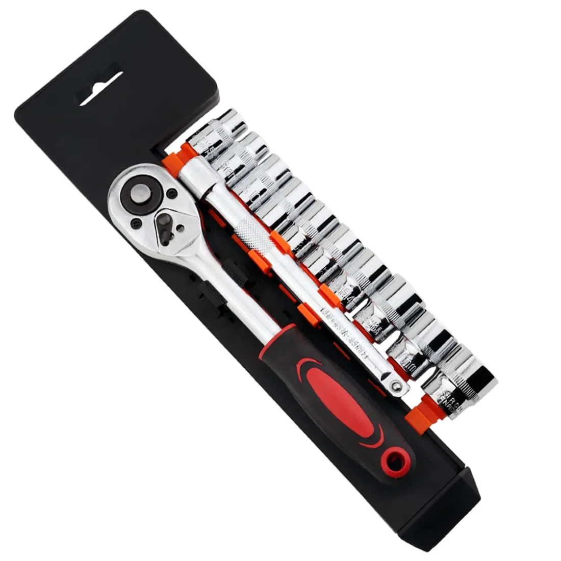12 Pezzi Set di Chiavi a Bussola a Cricchetto Reversibile da 3/8" Set di Chiavi a Cricchetto CR-V Inserti per Punte Esagonali da 8-19 mm e Prolunga Adattatore da 3/8" (6 Pollici)