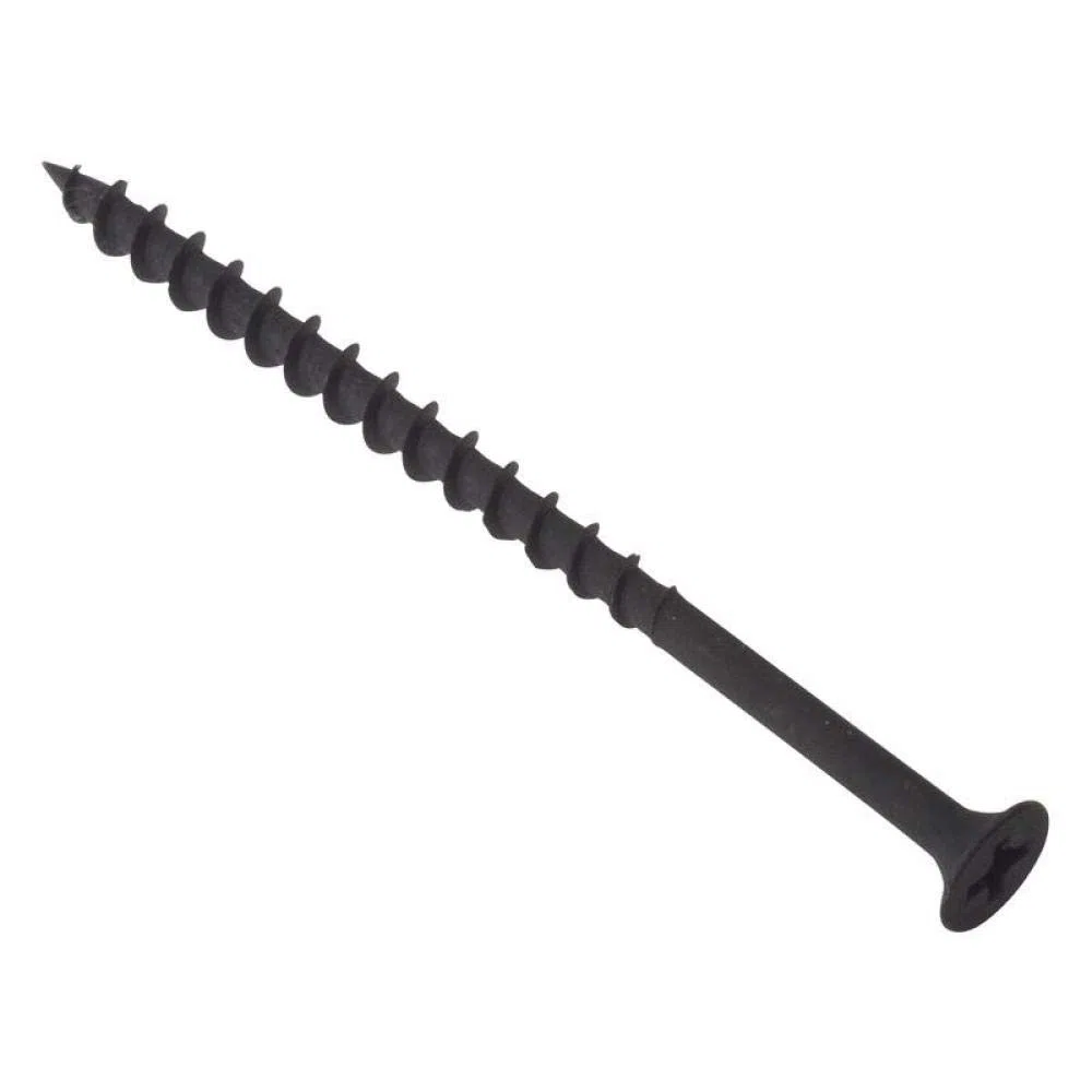 Bargainscrews Viti con filettatura a passo largo per cartongesso, Confezione da 100, Nero 4,2 x 100 mm