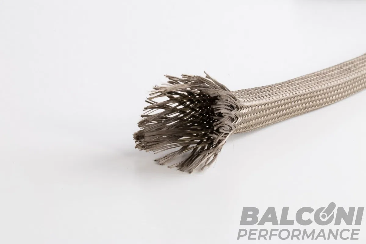 Guaina Ignifuga in Basalto Protezione termica estrema per industria Aerospaziale, Made in Italy by BALCONI PERFORMANCE (Diametro interno 12,00 / 18,00 mm)