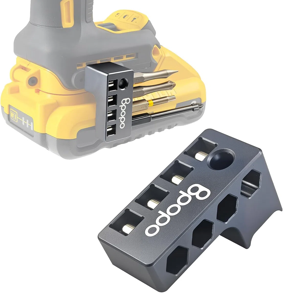 Magnetic Hex Bit Holders Fit per Dewalt Wrox Cordless Impacts cacciaviti, potente Magnet Drill Bit Holster Sleeve Organizer, Hex Screw Bit Storage sul lato di Power Drill