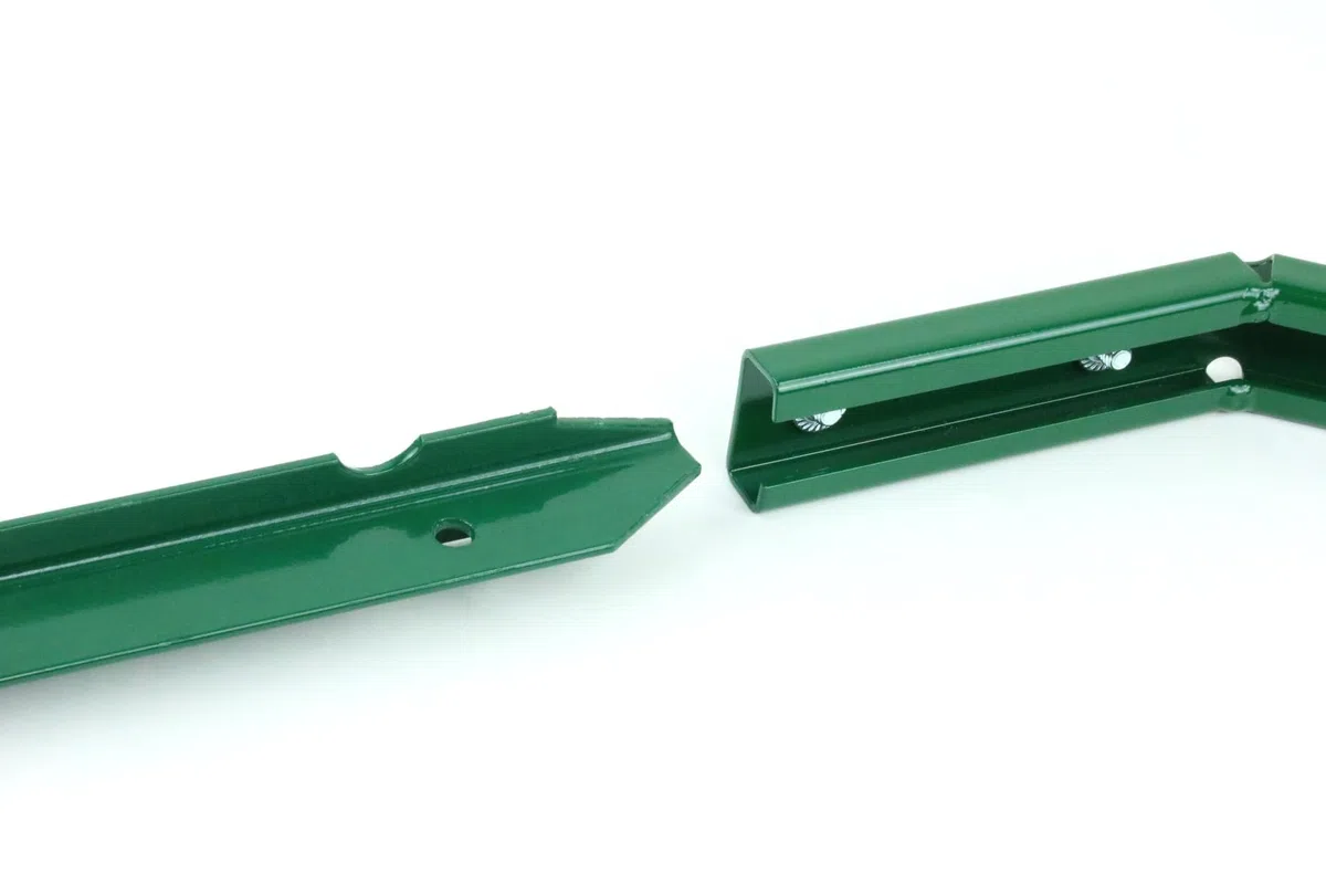Prolunga diritta plastificata verde per palo a T 30x30 mm, rialzo recinzione – FENCESHOP