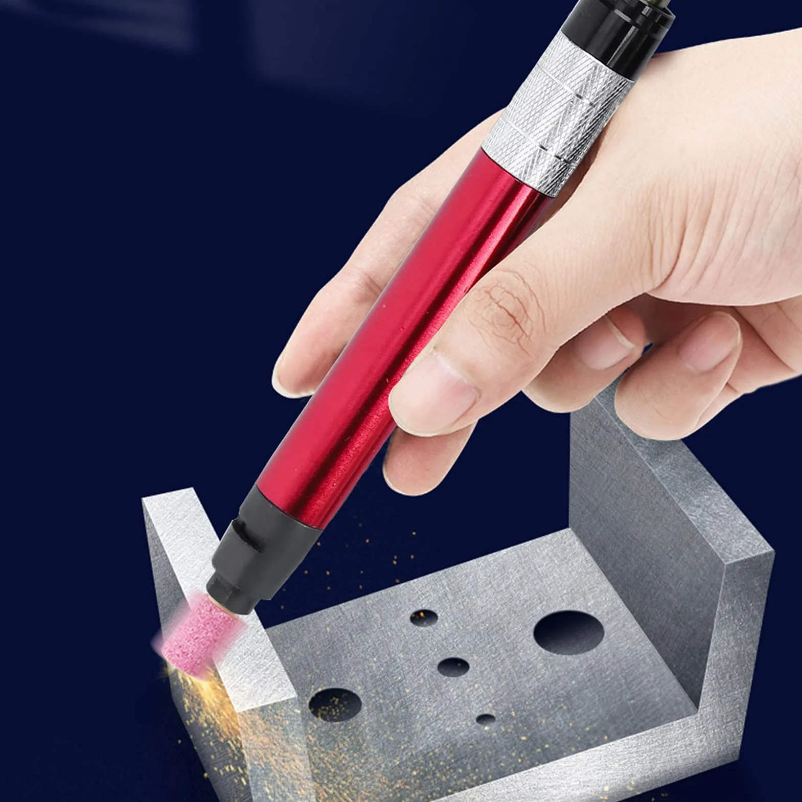 Kit Smerigliatrice Pneumatica Matita 58000-65000 Giri/min Utensile Lavoro per Lavorazioni Fine Officina