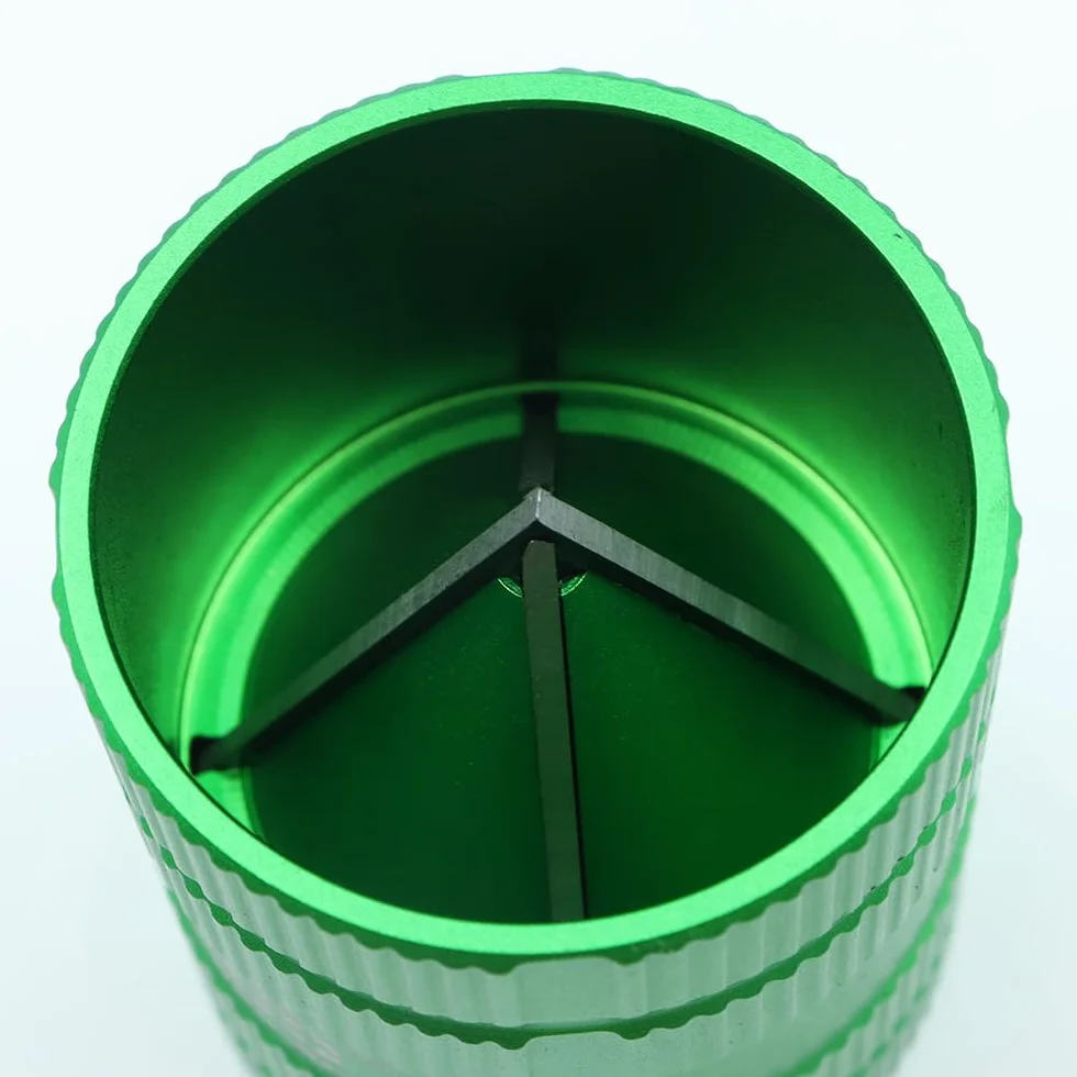 POFET Alesatore per Tubi, sbavatore in Lega di Alluminio, alesatore Universale per sbavatura Esterna Interna 6-38 mm per plastica, Tubi di Rame, Metallo, Legno (Verde)