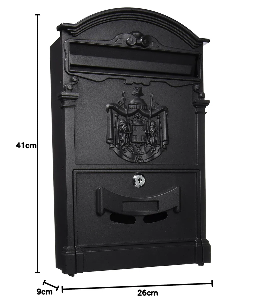 Blinky 27290-20 Residencia Cassetta per Lettere, 26x9x41, Nero