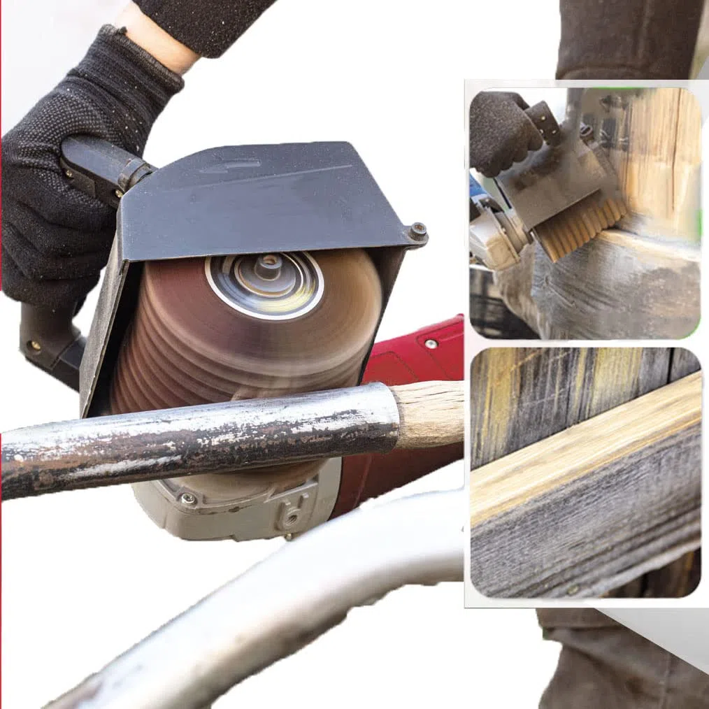 Aidelife Tamburo spazzola abrasivo per rettificatrice Rinnovatore Ø120x100, per superfici piane, irregolari e curve in legno e metallo