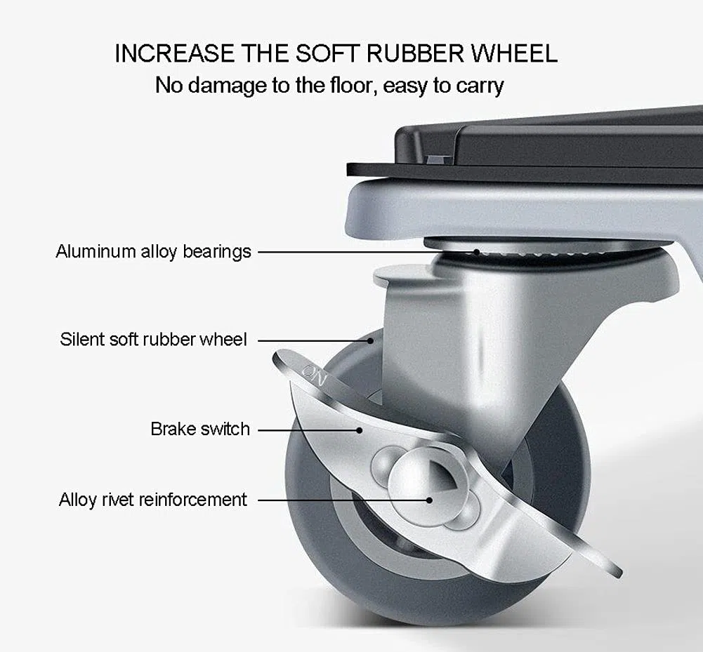 Set Sposta Mobili Pesanti, Kit Sollevatore per Mobili con 4 Dispositivi Scorrimento, Rotelle per Spostare Mobili Pesanti - con Freno, Max Fino a 1300kg