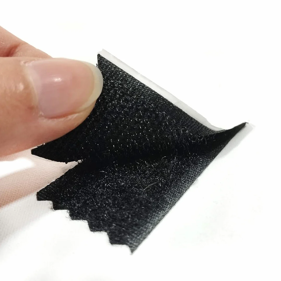 25 Metri con Adesivo - Solo un Lato: Gancio - Nastro di Chiusura per Attaccare Tende, Tappeti, Tessuti, Zanzariere, Quadri, Adesivo Forte, Gancio e Anello, Bianco, 30 mm, Nylon