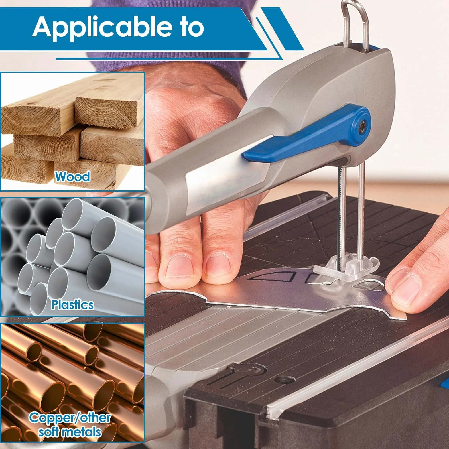 54 lame per seghetto da decubo, con penna, 76,2 mm, 15/18/24, per sega da decubo, per seghe da decubo, utensili elettrici, accessori per legno, plastica, metallo morbido di rame