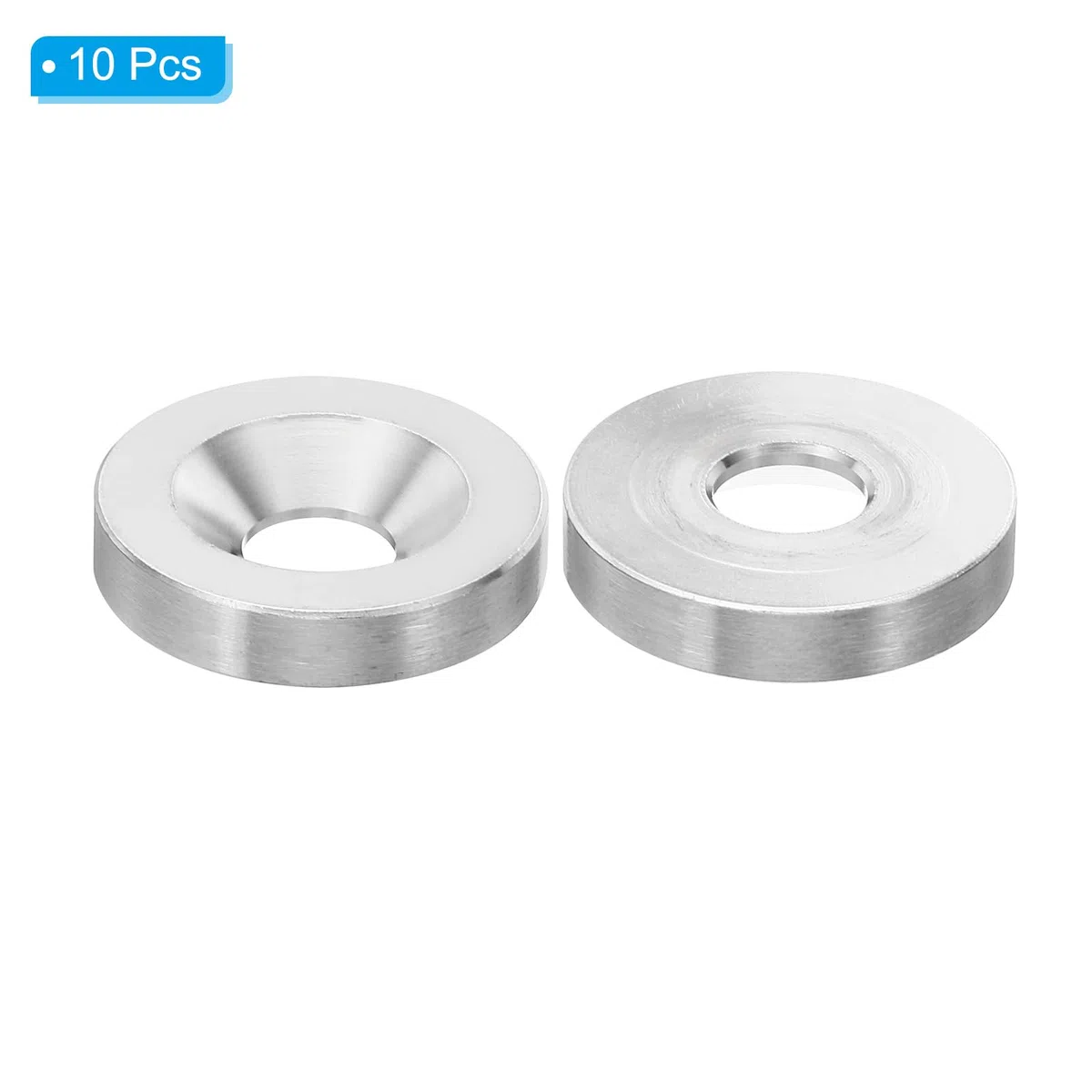 PATIKIL Rondelle a Testa Svasata M10, 10pz Diametro 30mm Altezza 6mm in Acciaio Inossidabile 304 Svasato Rondella Bullone Testa Svasata Rondelle Acciaio per Costruzione Industriale
