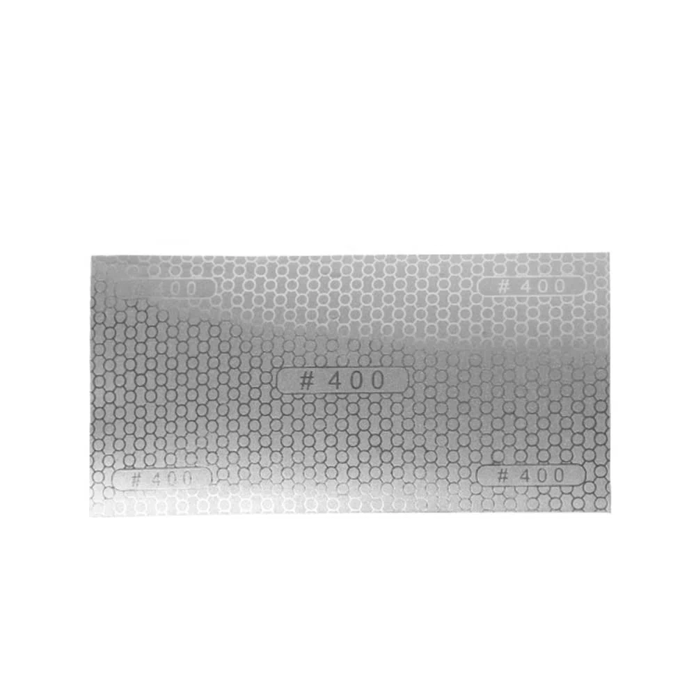 Carta vetrata diamantata, grana 400, autoadesiva, strumento per affilare metallo, ceramica e vetro (200 x 100 mm)