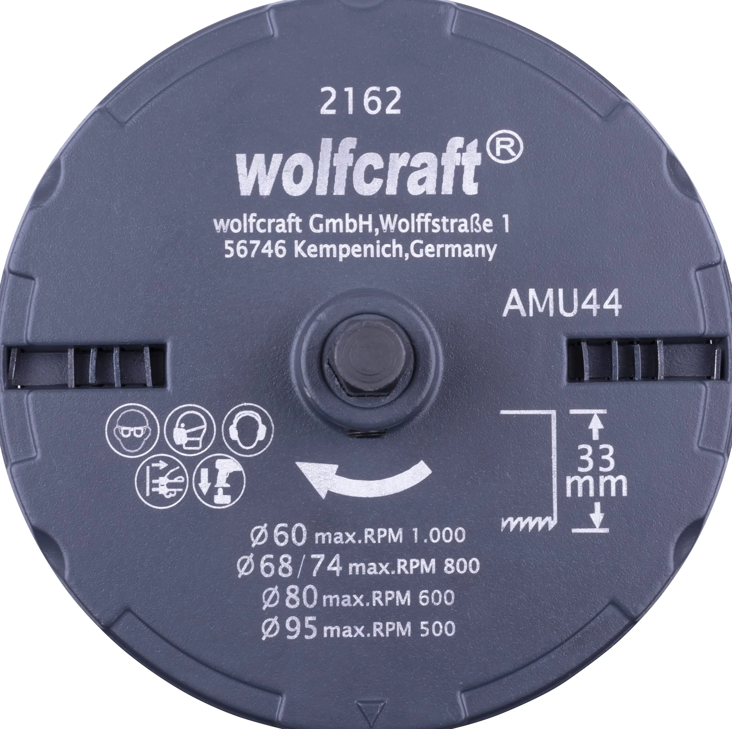 wolfcraft Sega a tazza multilama, Ø 60-95 mm I 2162000 I Sega con 5 lame a cambio rapido, Ø 60–95 mm, profondità di taglio 33 mm