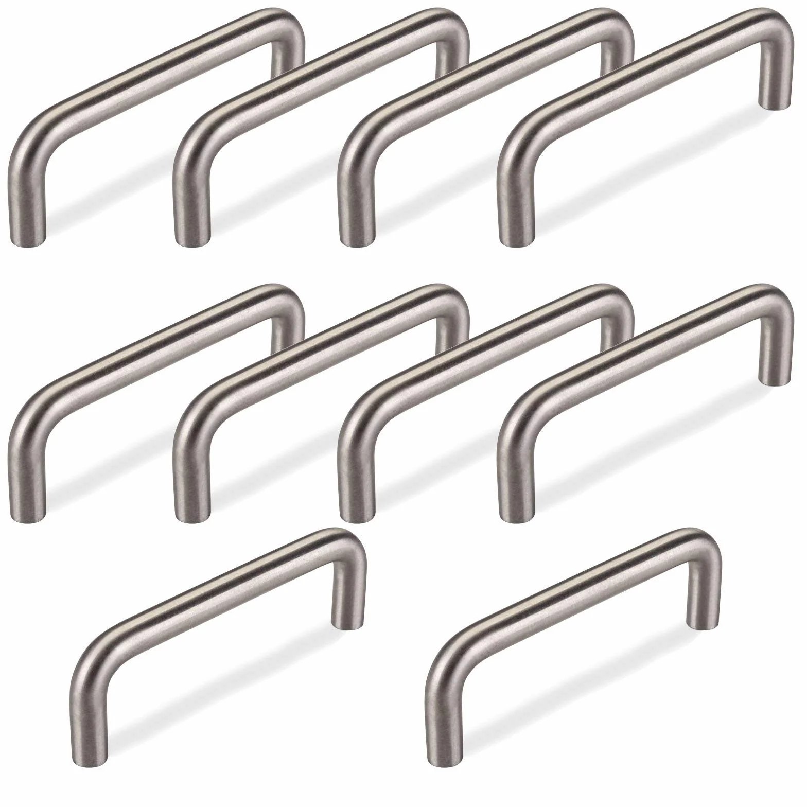10 x SOTECH maniglie ad arco BG03e ACCIAIO INOX massiccio Ø 10 mm/BA 96 mm/maniglie per cassetti maniglie per cucina