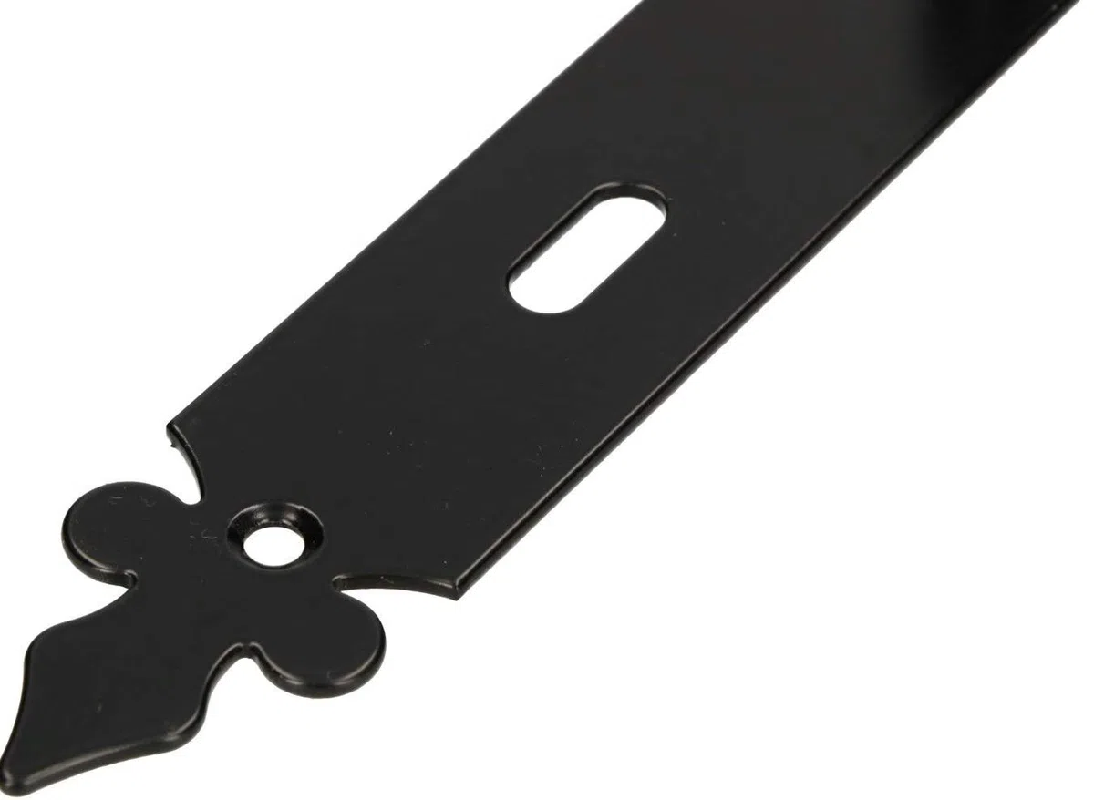 KOTARBAU Maniglia per porta, 90 mm, PZ/BB, colore nero, universale, per interni ed esterni, in ferro battuto, antiruggine (BB)