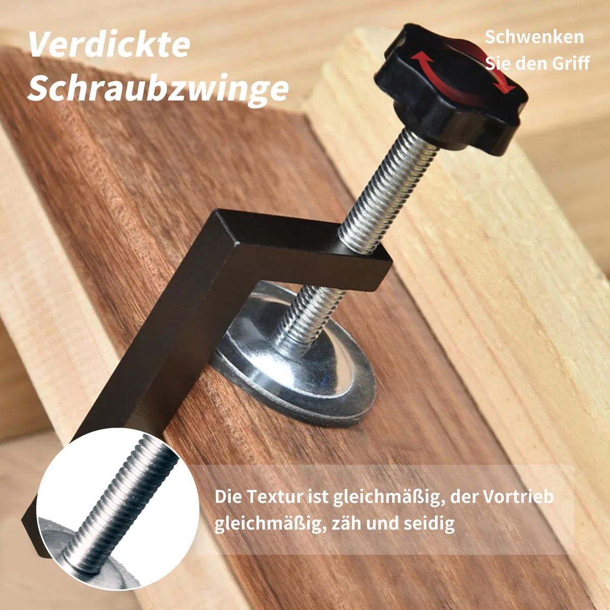 6 Pezzi Morsetti a C,Morsetti a C Resistenti 15 – 60 mm, Morsetto da Tavolo ad alte Prestazioni,Morsetti a Vite Regolabili,Morsetti da Tavolo,Universali,Camera da Letto, Cucina,Bagno,Scaffalatura