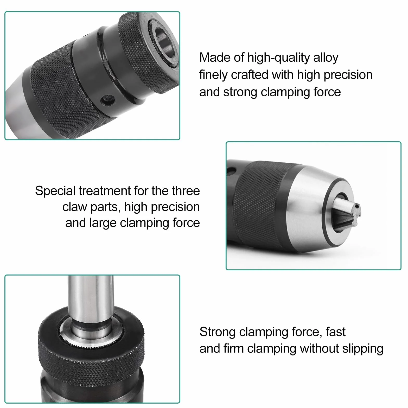 Acciaio Mandrino Trapano, Mandrino per Trapano, Mandrino Autoserrante per MT2 -B16 MK2 da 1-16mm, Mandrino a Colonna con Pergolato per Trapano Tornio