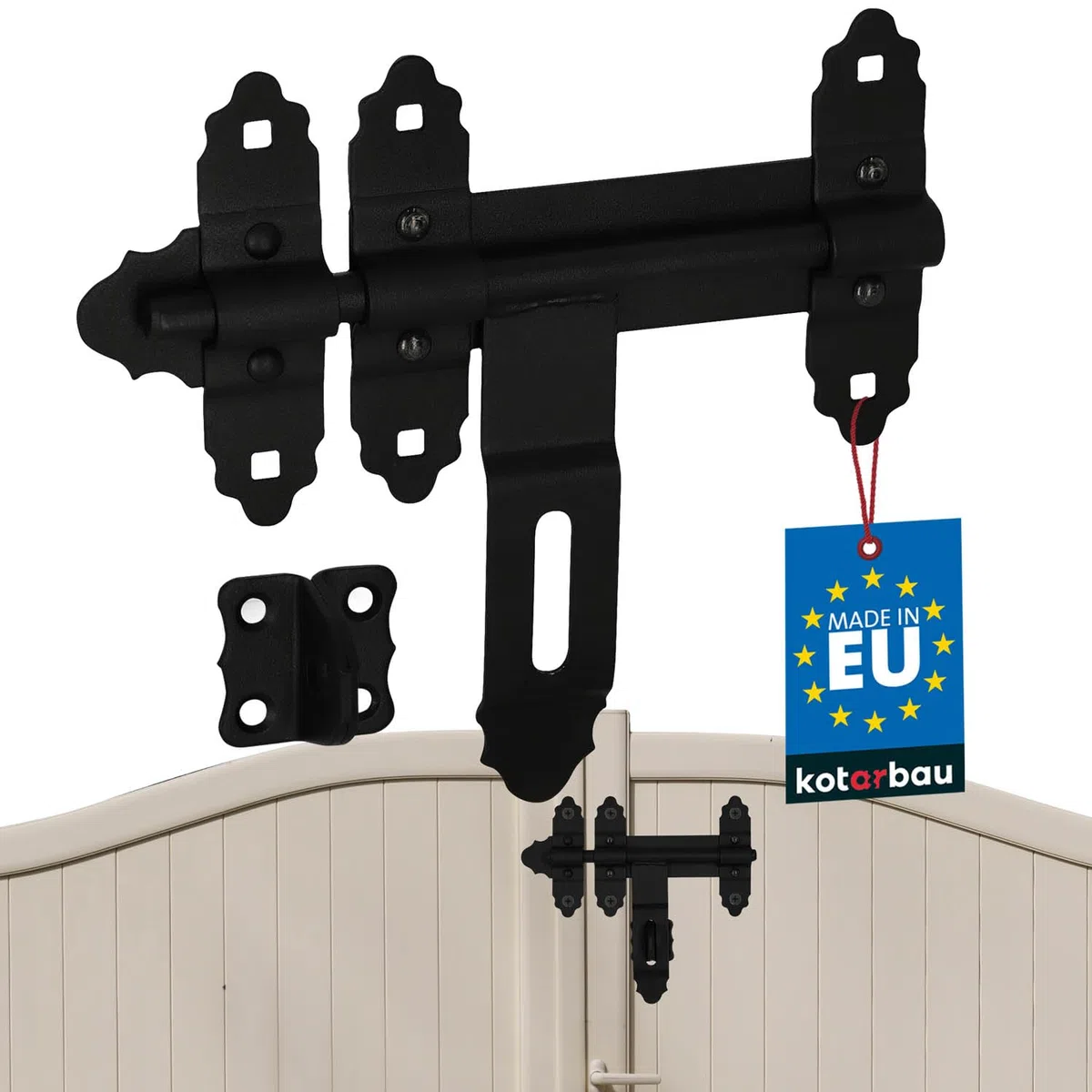 Chiavistello a scrocco 200 mm (7,87 pollici) per porta barilotto Capannone Capanno Pollaio Pollaio rivestito a polvere