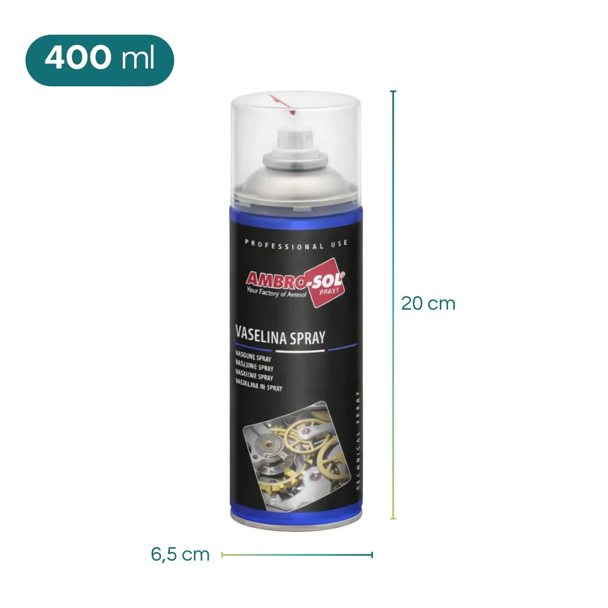 Bomboletta di Vasellina Spray 400 ml Olio Tecnico di vaselina, Lubrificante, Anti-ossidante, Protettivo, Incolore e inodore Varie Quantità (3)