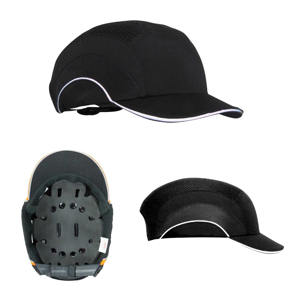 JSP HARDCAP A1+ Cappellino Antinfortunistico Leggero Antiurto - Visiera 5 cm - Blu Navy - Ventilazione per Comfort - Uso in Ingegneria, Logistica e Produzione - EN 812