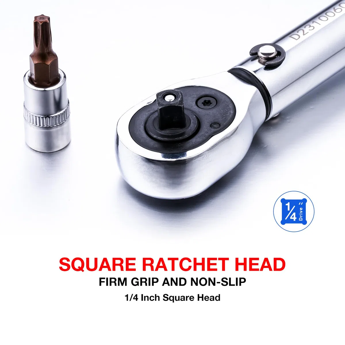 KATSU Chiave dinamometrica scatto 1/4" Set 15pezzi 2-24Nm Chiave dinamometrica per bici 72denti con punte a bussola esagonali e Torx e barra prolunga per riparazione biciclette strada e montagna