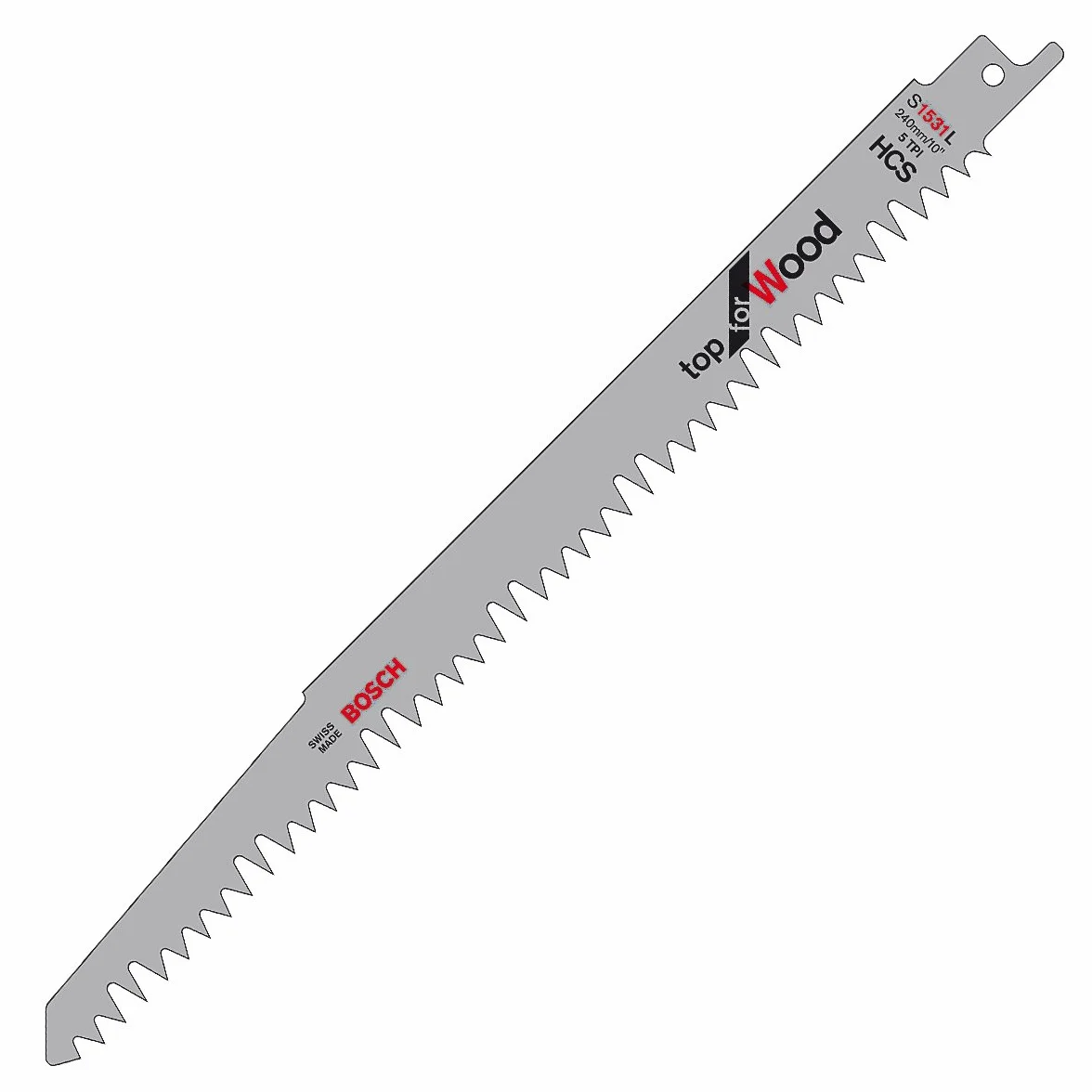 Bosch Professional 5 pz. di lame per sega universale S 1531 L Top for Wood (per legno, 240 x 19 x 1,5 mm, accessorio per sega universale)
