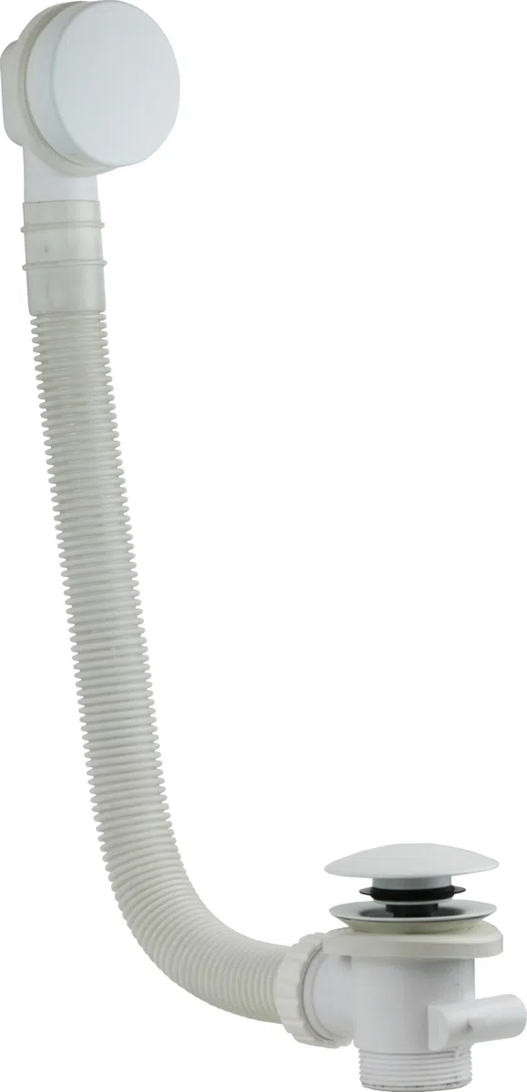 Vicario - Colonna di Scarico Colore Bianco Opaco Universale per Vasca da Bagno 1011/120.50 - RUB9511 - Bianco Opaco