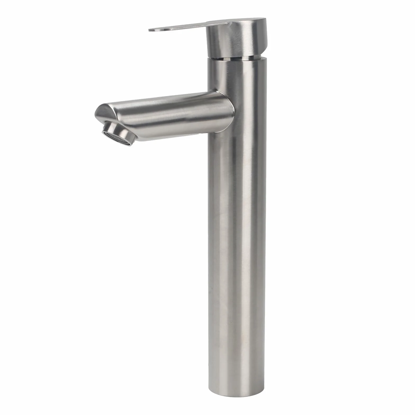 Rubinetto spazzolato Rubinetto Bagno Lavabo Alto Rubinetto per lavabo alto Rubinetto Lavabo Monocomando in Acciaio Inossidabile Miscelatore per Bagno Controllo Acqua Calda e Fredda Altezza