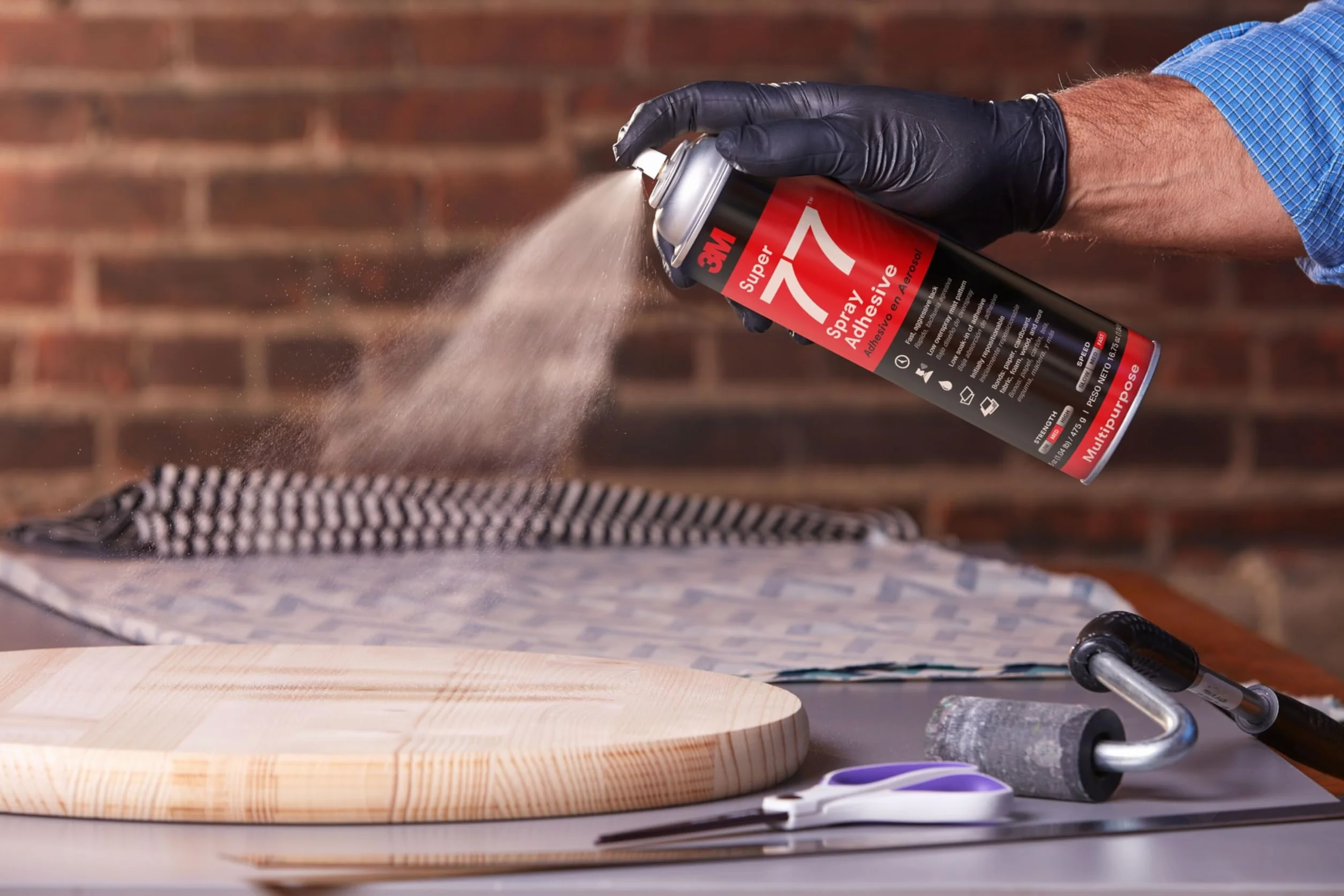 3M Adesivo Spray Super 77 Colla Universale Trasparente ad Asciugatura Rapida, Permanente, 500 ml, 1 Pezzo