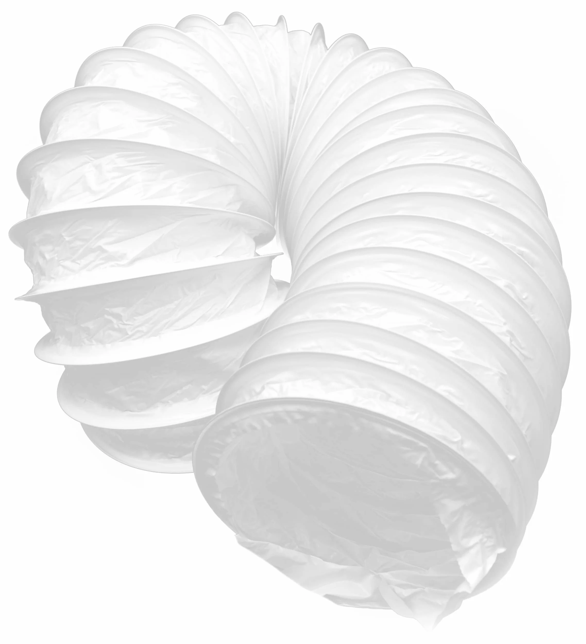 H&C VENT Tubo flessibile in PVC di scarico Ø 160 mm diametro tubo – HVAC 3 m lunghezza massima condotto dell'aria – uscita ventilazione tubo flessibile per aria condizionata, sistema di alimentazione
