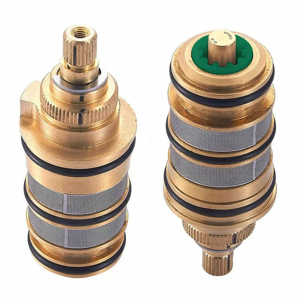 Cartuccia termostatica di Ricambio in Ottone Kit di Riparazione per Miscelatore per Doccia, Miscelatore termostatico, Rubinetto per Vasca da Bagno, Maniglia per valvola Doccia, Kit di Riparazione