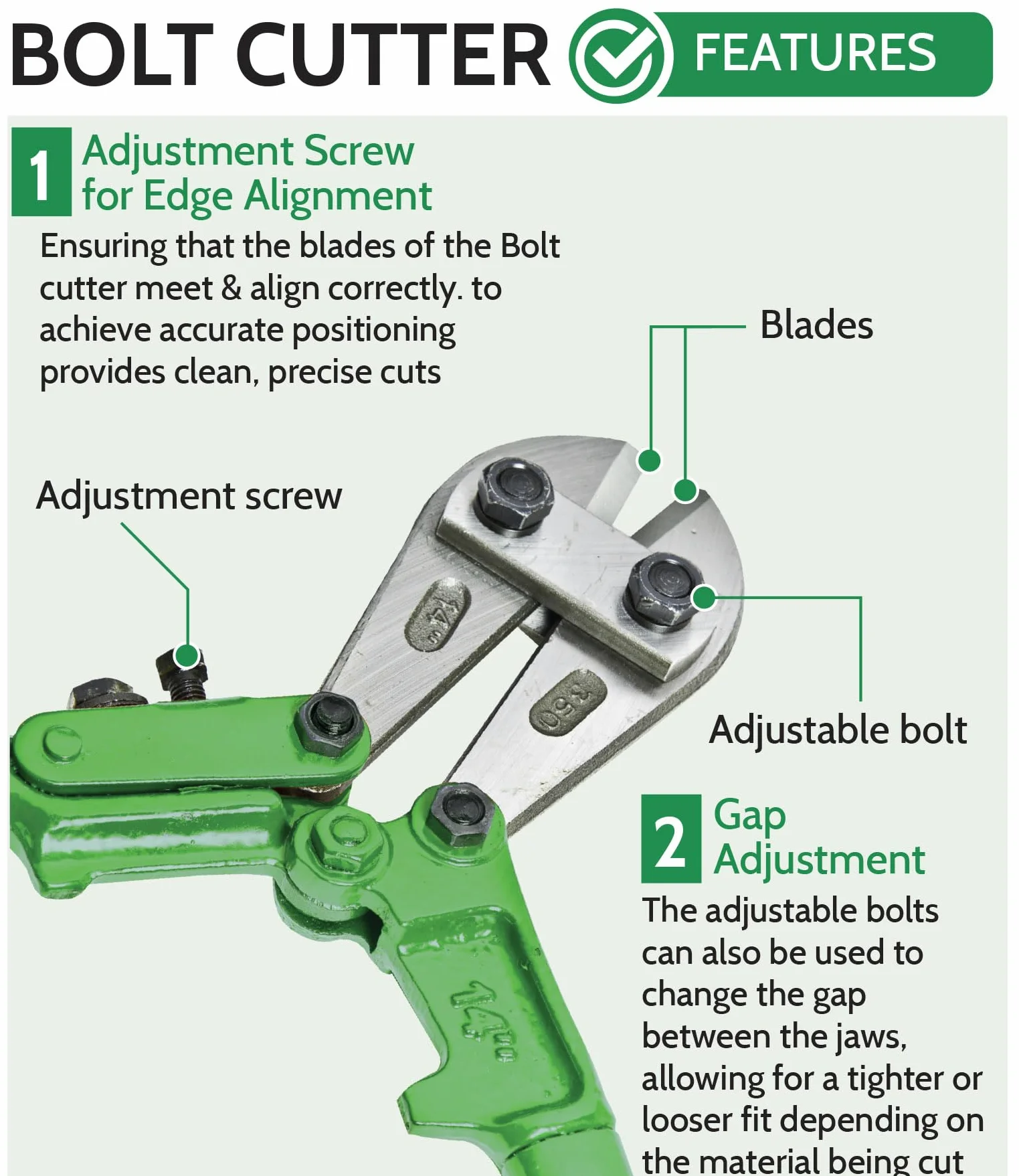 Brackit Heavy Duty 35,6 cm Tagliabulloni, 355 mm in acciaio INOX mini Cropper Tool con antiscivolo impugnatura facile per meccanica, carpenteria, Building, idraulici