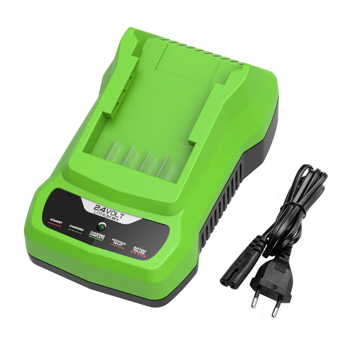 24V Caricatore di ricambio per Greenworks Caricabatteria G24C G24X2UC2 compatibile con Greenworks 24V Batterie G24B2 e G24B4
