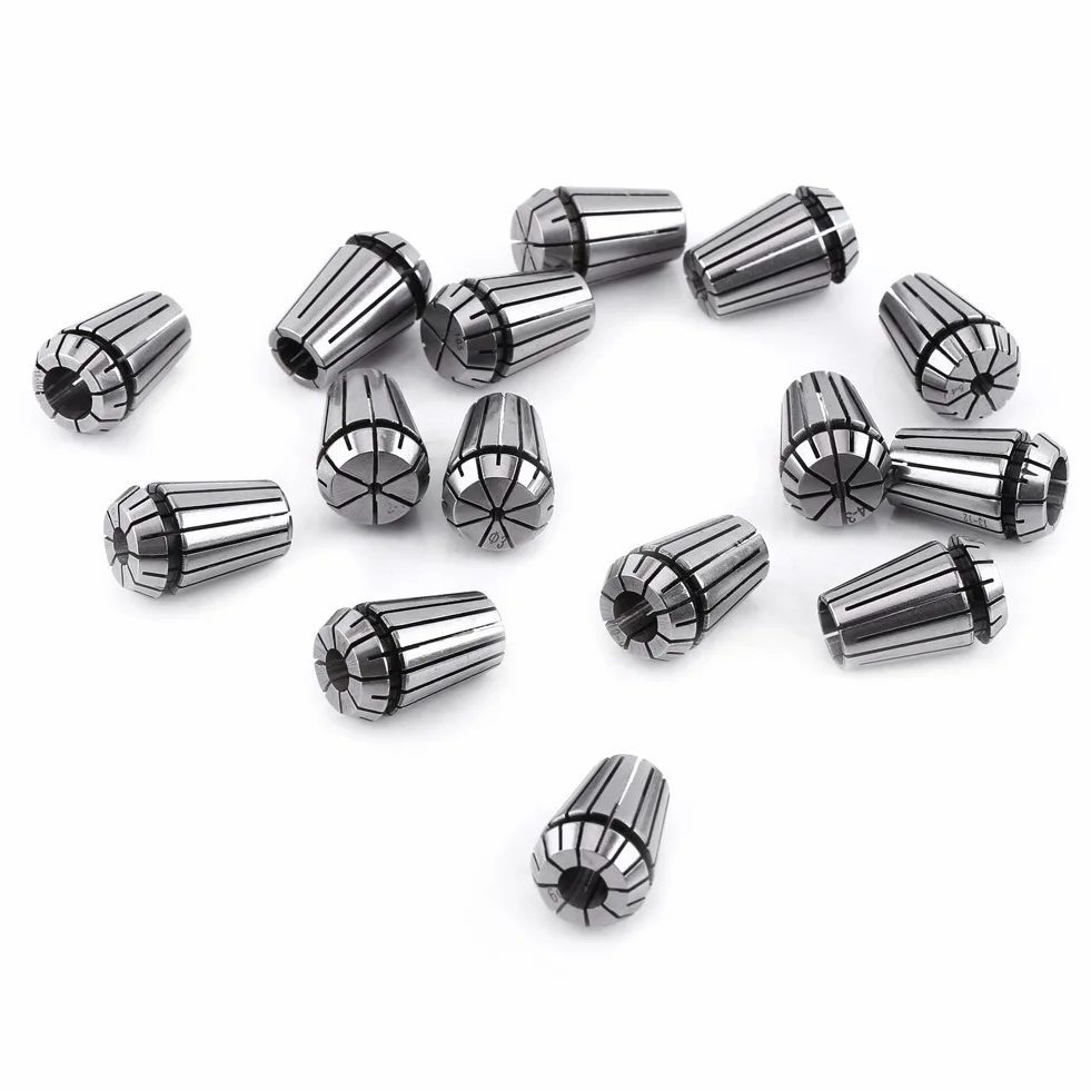 15 Pz ER20 Colletto a Molla, Collet Set Metrico 1-13mm per CNC Macchina Per Incidere di Lavoro e Fresatura Tornio Strumento