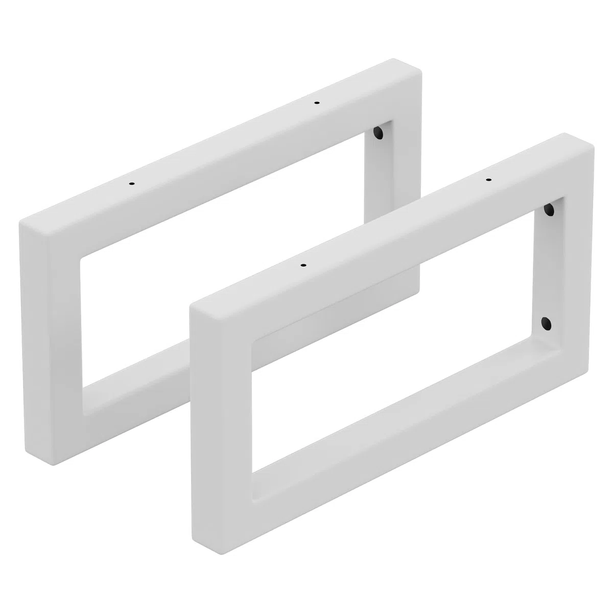 Supporto per lavabo, montaggio a parete, in metallo, per console per lavabo, versatile supporto da parete (bianco, 30 cm/2 pezzi)