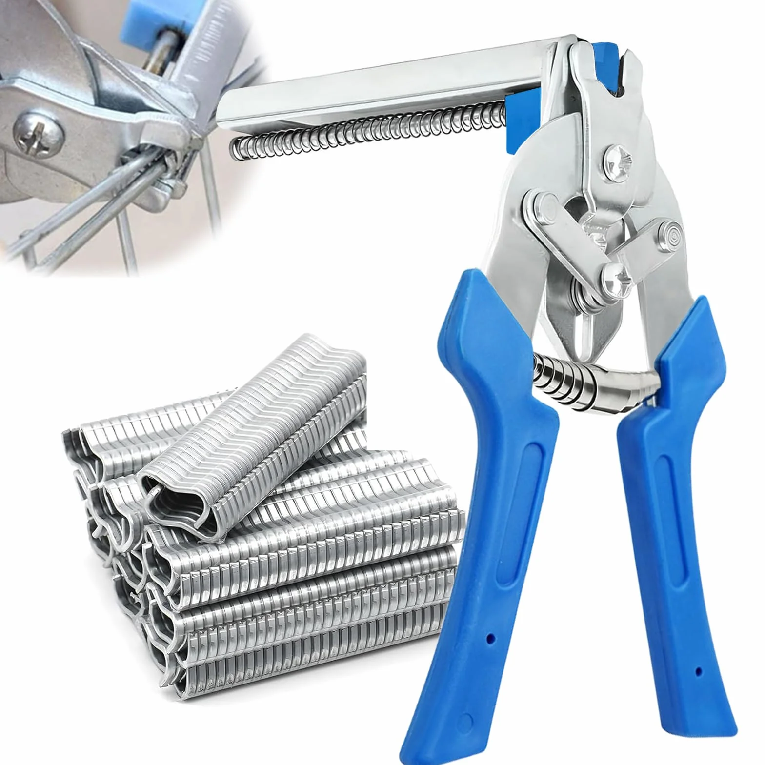 Pinza per recinzioni con clip da 600 M-Clip Rapid per recinzioni, fissaggio di rete sottile, per materassi auto, cuscini, recinzioni, gabbie per animali domestici