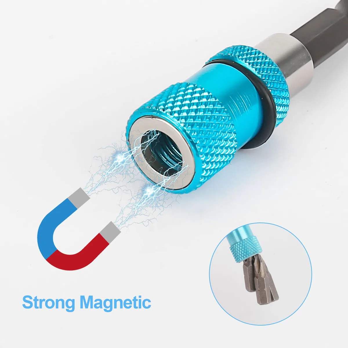 ‎DMJJSD 3 pezzi Porta bit per cartongesso Bit per cartongesso magnetico Portabit a cambio rapido Attacco esagonale1/4 di pollice Regolazione della profondità delle viti Attacco per viti a secco