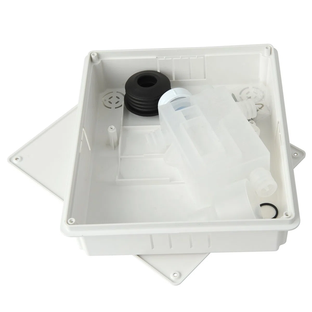 La Ventilazione KSIFS Sifone a Secco Ispezionabile Smart con Scarico Condensa Diametro 20 mm, Bianco