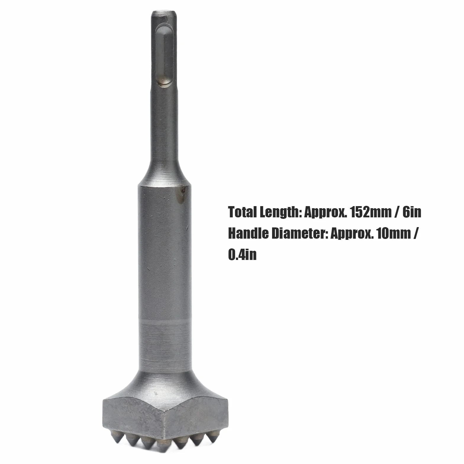 Martello Scalpello Punta da Trapano, Testa Quadrata 16 Denti Boccola Martello 40cr Acciaio Elettrico Fiore Martello Punta Scanalatura Scalpello per Calcestruzzo