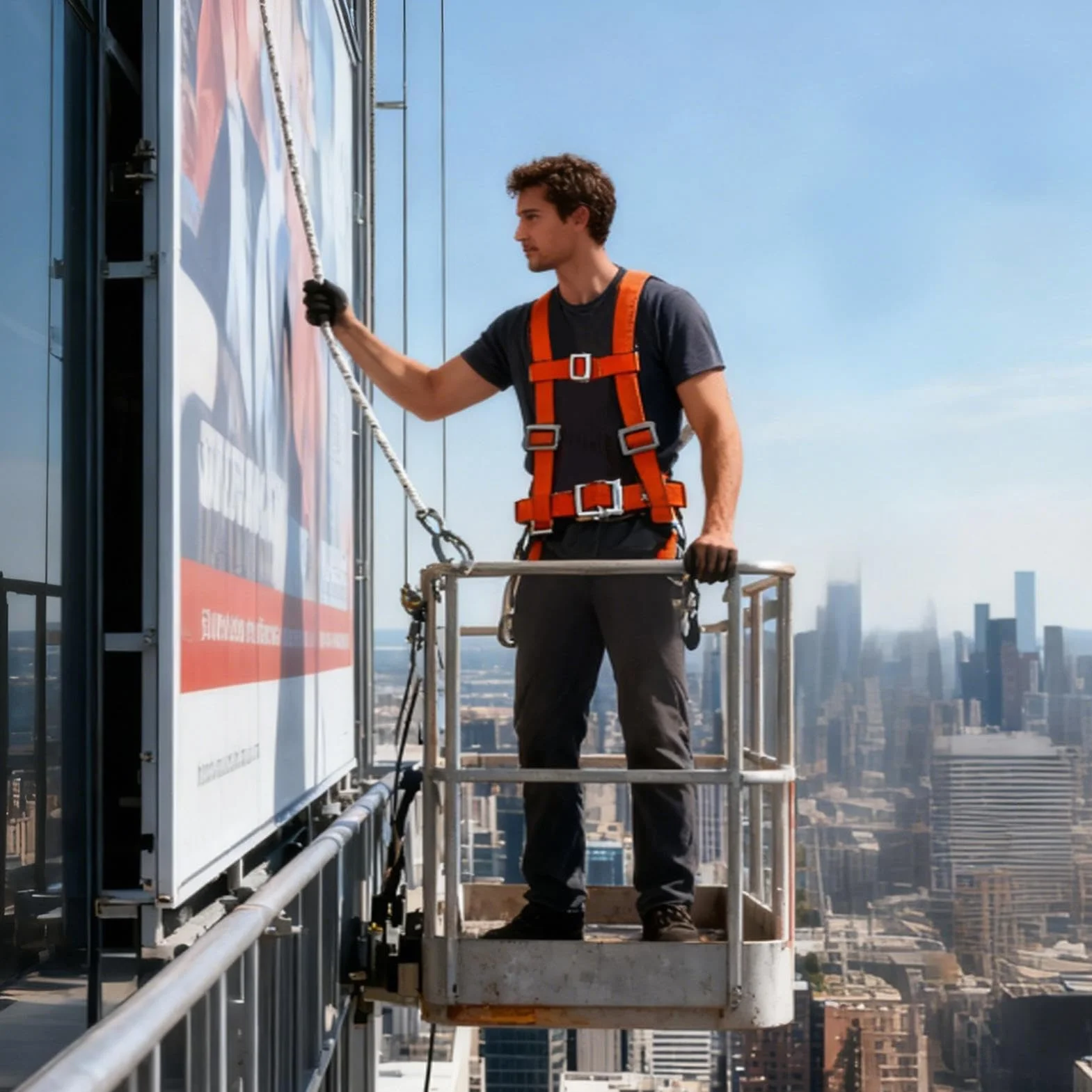Imbracatura di Sicurezza per Tetti - Attrezzatura Esterna Regolabile,Imbracatura di Sicurezza per il Corpo per Cantiere,per Manutentori Magazzino, Pulitori Finestre, Arrampicatori,
