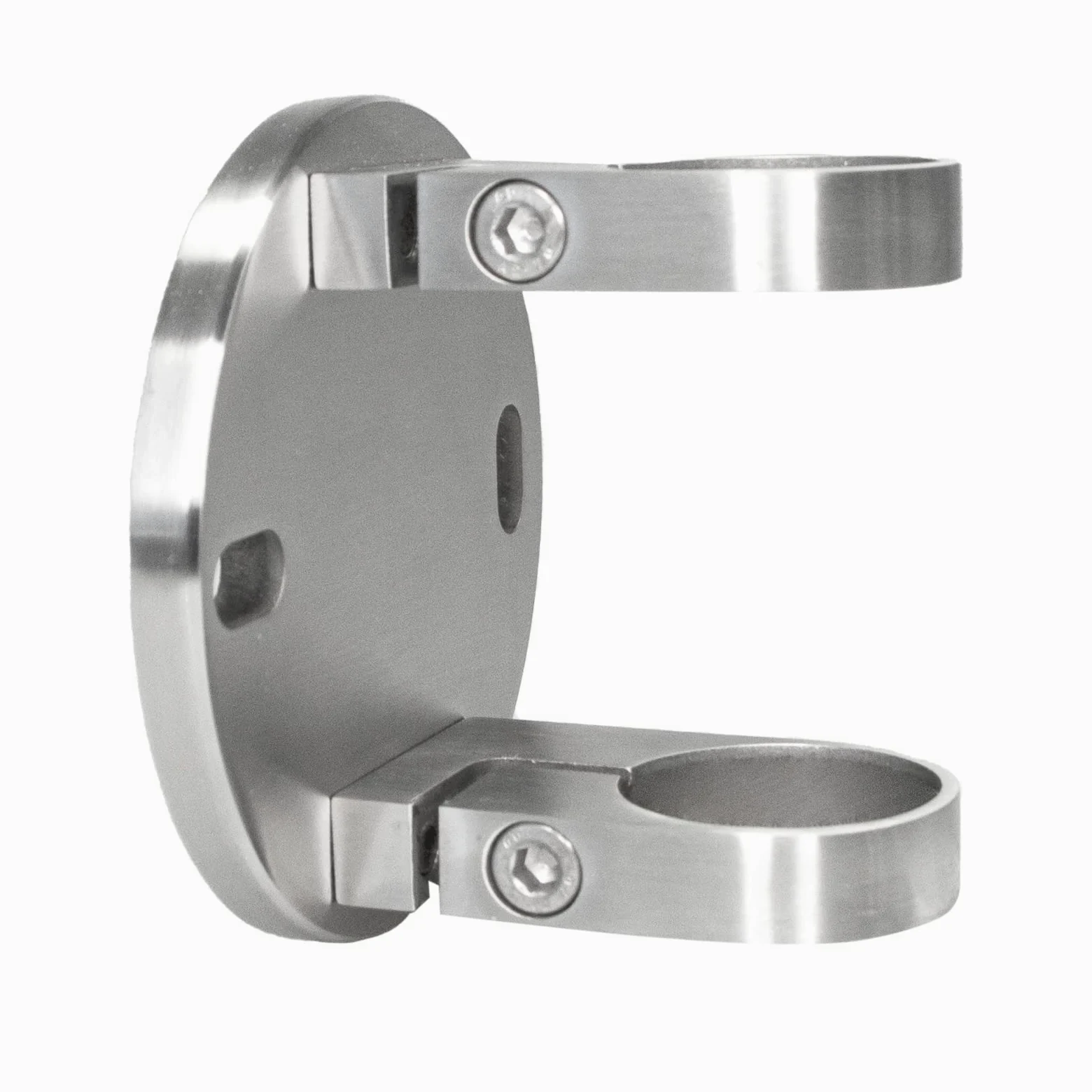 PRIOstahl Ancoraggio da parete in acciaio inox V2A, supporto per pali da 42,4 mm, supporto da parete, resistente alla corrosione, per interni ed esterni
