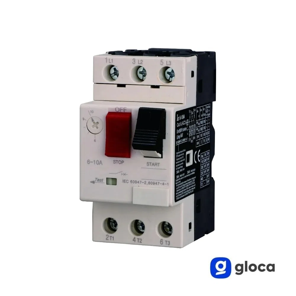gloca Salvamotore Regolabile MODULI DIN GV2 Protezione Del Motore (10-16 Ampere)