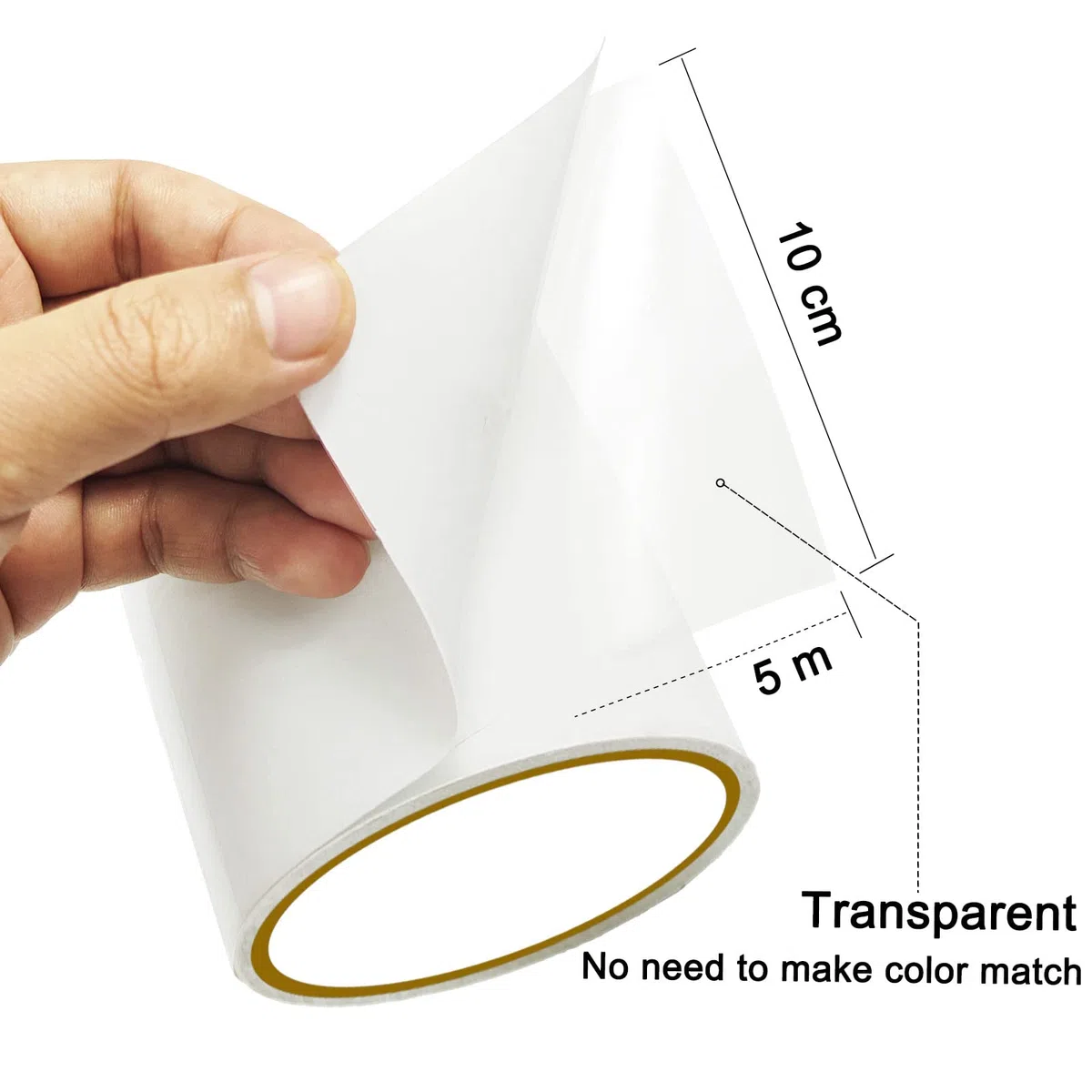nastro riparazione per tende da sole, telo, pvc, plastica telone (10cm x 5m)