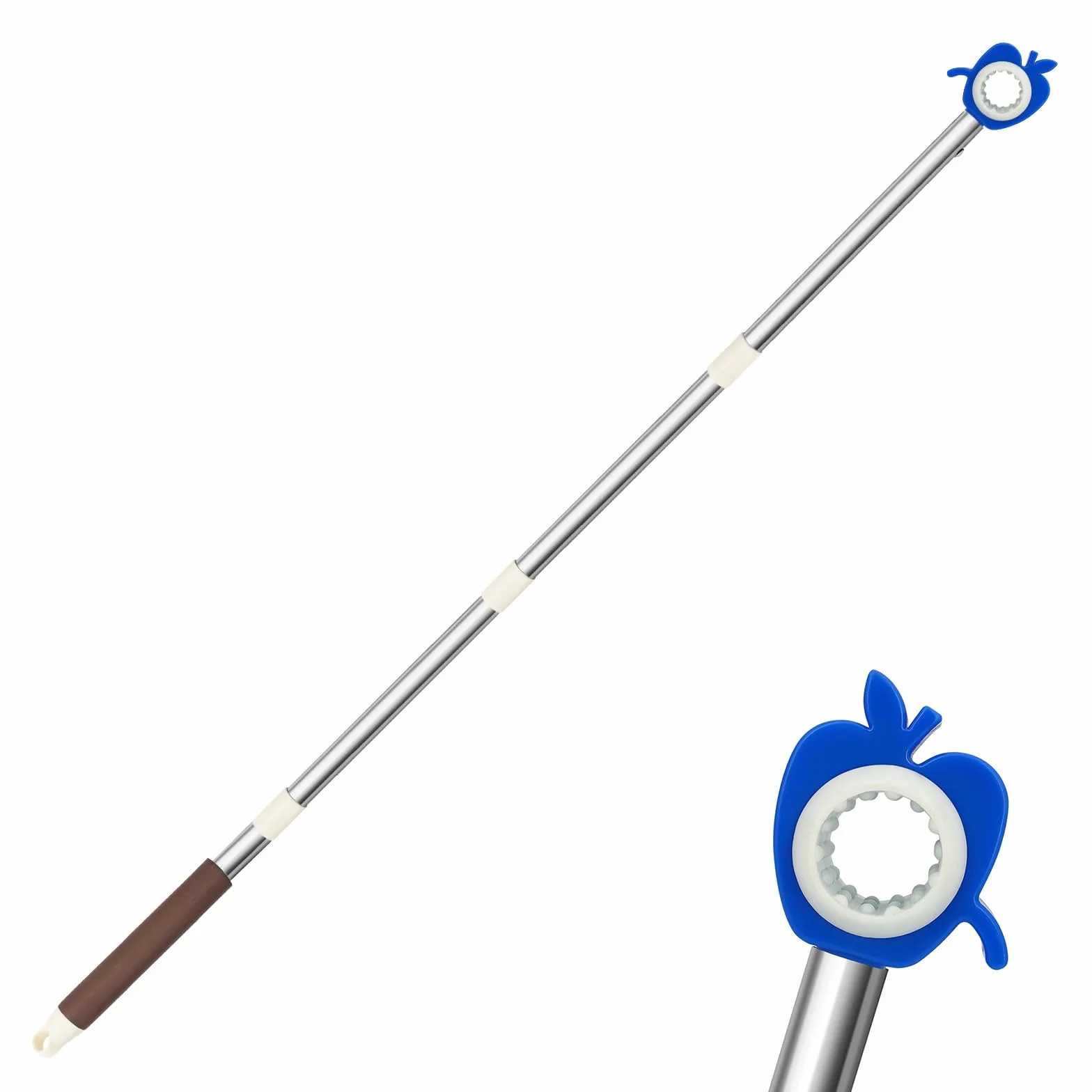 Estensione per lucernario apribile, asta per finestra da tetto, in acciaio inox con gancio per bastone, gancio per finestra per finestre alte difficili da raggiungere (110 cm)