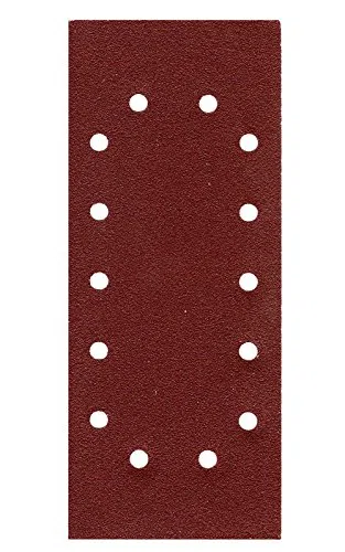 Confezione da 50 fogli di carta vetrata, 115 x 280 mm, 14 fori, grana 40-180, levigatrice orbitale (115 x 280 mm K = 40)