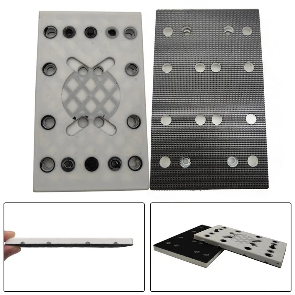 Disco per lucidatura elettrica, platorello quadrato, 130x80mm 12 fori Disco protettivo adesivo con interfaccia morbida per Festool RTS 400 REQ