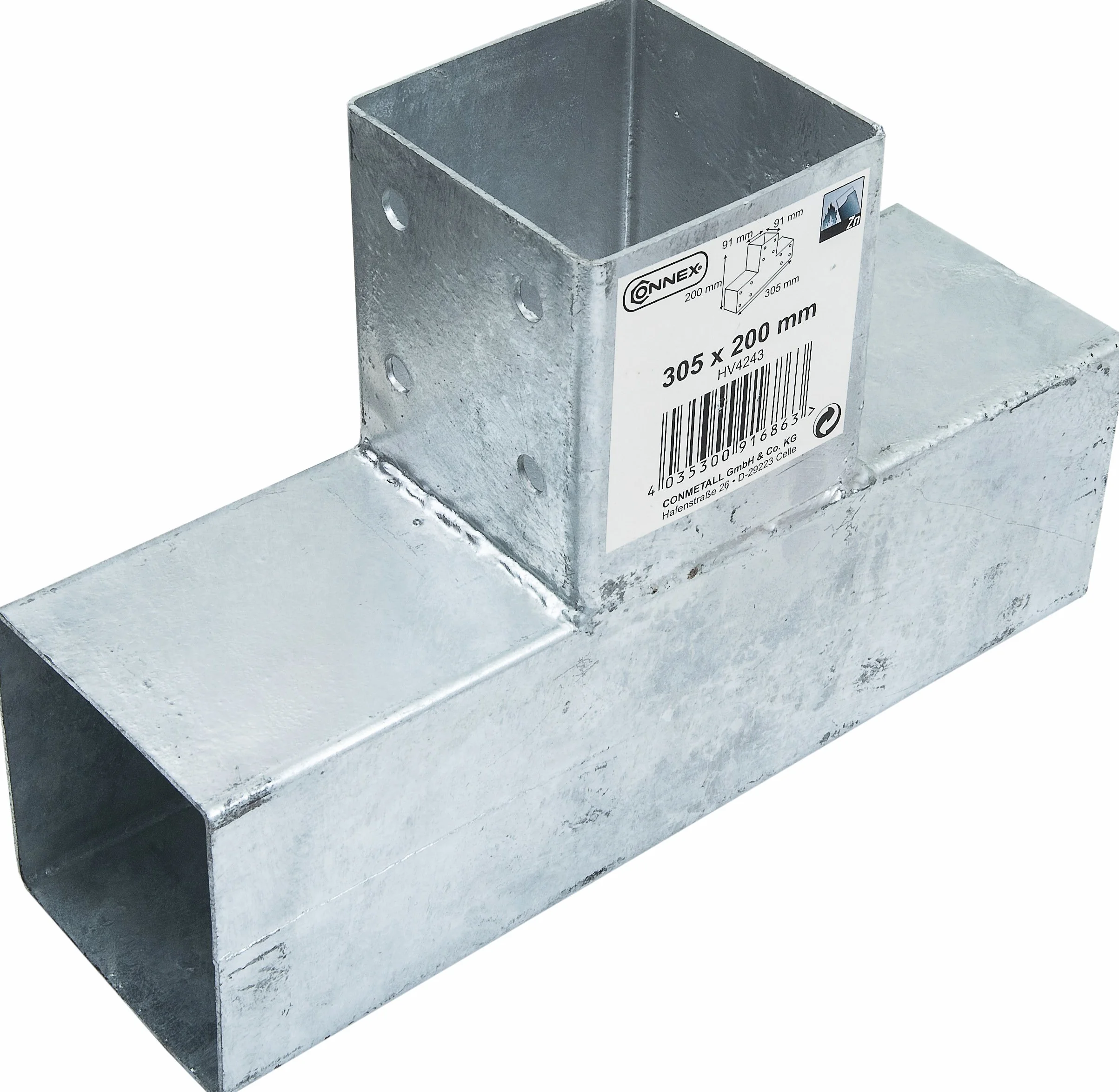 Connex Angolo per palo, 90 x 90 mm, 1 pezzo, HV4243
