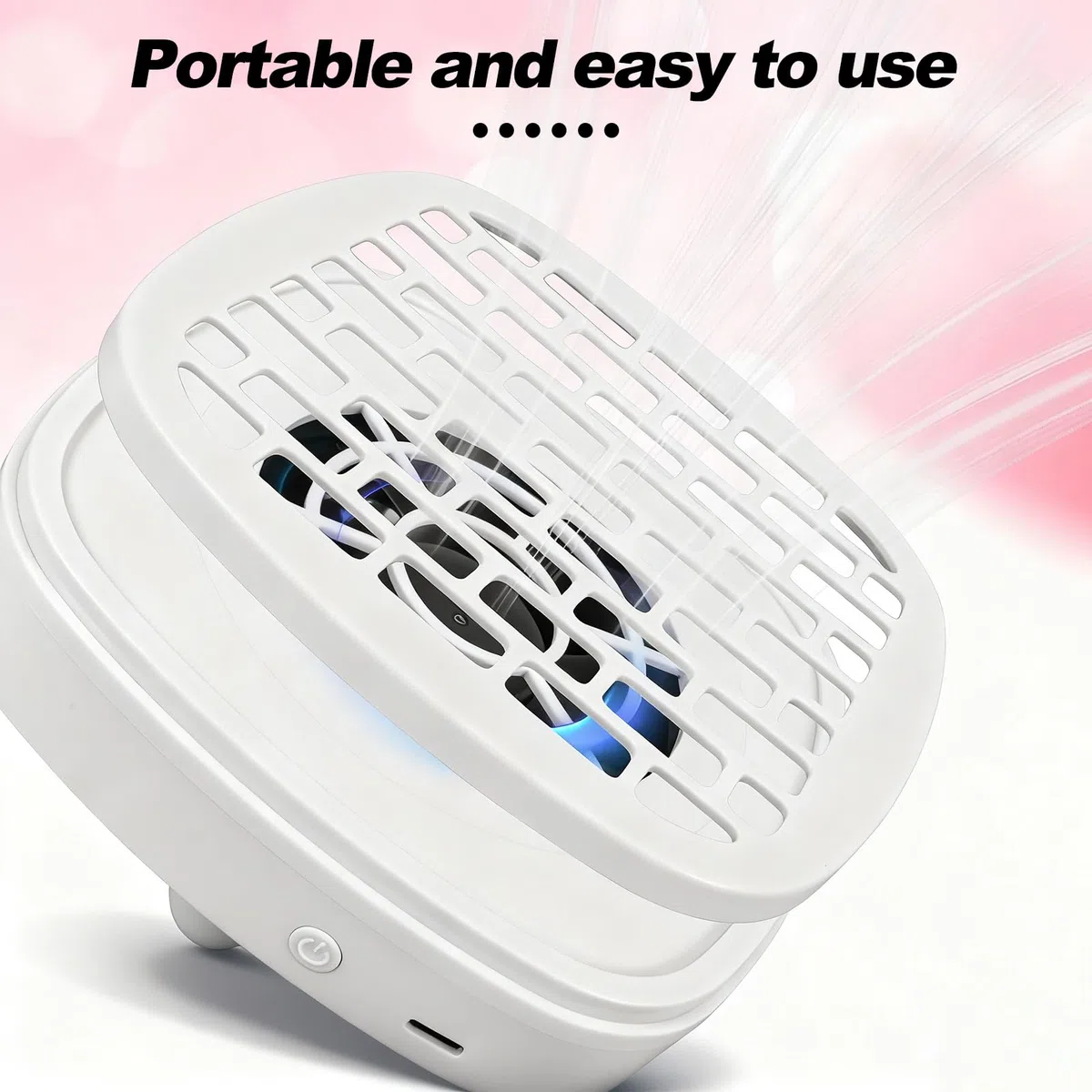 Raccoglitore di polveri per unghie, compatto, aspiratore elettrico, con 10 filtri, lucidatura acrilica per unghie, per uso domestico, per studio di unghie e casa